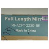 Black Framed Full Length Mirror - 22"x30"