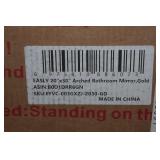 Gold Framed Arched Bathroom Mirror - 20"x30"