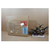 Metal Birds in Flight Sculpture - 19"