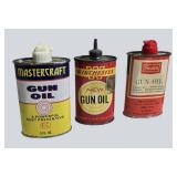Vintage Gun Oil Tin Collection – 10 Piece Collector Lot