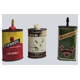Vintage Gun Oil Tin Collection – 10 Piece Collector Lot