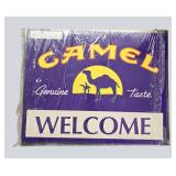 Camel Advertising Lot – 2 Vintage Signs w/ Display Crate (1990s)