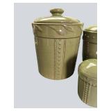 Signature Housewares “Sorrento” Canister Set – Debby Segura Designs (2001) – Sage Green