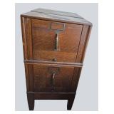 Vintage Oak 2-Drawer Filing Cabinet – Solid Wood