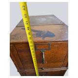 Vintage Oak 2-Drawer Filing Cabinet – Solid Wood