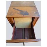 Vintage Oak 2-Drawer Filing Cabinet – Solid Wood