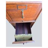 Vintage Oak 2-Drawer Filing Cabinet – Solid Wood