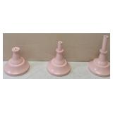 SWEET DISPLAY: Set of 3 Pink Cake Stands