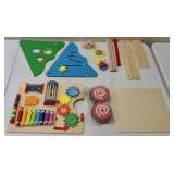 FUN LEARNING PLAY: Wooden Baby Activity Walker