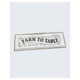 FARMHOUSE CHARM: “Farm to Table Dry Goods” Metal Sign