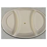 ELEGANT SERVING SET: Italian Design Platter & Glass Vessels — NEW!