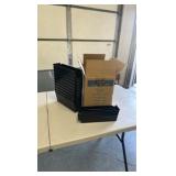 New Uline 2 3/4x 12x 4” black plastic bins (lot 36) New Uline 2 3/4x 12x 4” black plastic bins (lot 36)