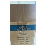 New Uline 2 3/4x 12x 4” black plastic bins (lot 36) New Uline 2 3/4x 12x 4” black plastic bins (lot 36)