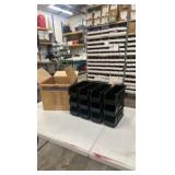 New Uline 11x4x4” stackable black plastic bins (lot 12) New Uline 11x4x4” stackable black plastic bins (lot 12)