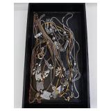 Assorted Metal Necklaces - Silver & Gold Tone Chains with Beads & Pendants Assorted Metal Necklaces - Silver & Gold Tone Chains with Beads & Pendants