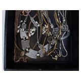 Assorted Metal Necklaces - Silver & Gold Tone Chains with Beads & Pendants Assorted Metal Necklaces - Silver & Gold Tone Chains with Beads & Pendants
