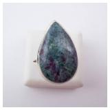 Dyed Quartz? Sterling Silver Teardrop Ring - Size 8 Dyed Quartz? Sterling Silver Teardrop Ring - Size 8