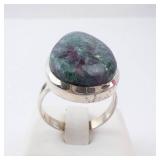 Dyed Quartz? Sterling Silver Teardrop Ring - Size 8 Dyed Quartz? Sterling Silver Teardrop Ring - Size 8