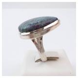 Dyed Quartz? Sterling Silver Teardrop Ring - Size 8 Dyed Quartz? Sterling Silver Teardrop Ring - Size 8