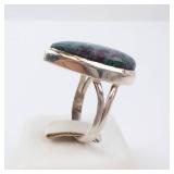 Dyed Quartz? Sterling Silver Teardrop Ring - Size 8 Dyed Quartz? Sterling Silver Teardrop Ring - Size 8