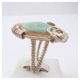 Sterling Silver Ring - Green Stone. Size 9. Sterling Silver Ring - Green Stone. Size 9.