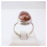Jasper Sterling Silver Ring - Oval Jasper Cabochon Jasper Sterling Silver Ring - Oval Jasper Cabochon
