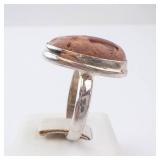 Jasper Sterling Silver Ring - Oval Jasper Cabochon Jasper Sterling Silver Ring - Oval Jasper Cabochon