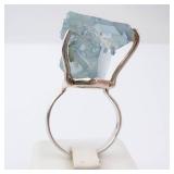 Chunky Blue Crystal Sterling Silver Ring - Size 6 Chunky Blue Crystal Sterling Silver Ring - Size 6
