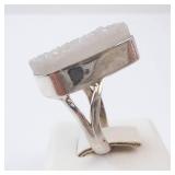 Druzy Crystal Sterling Silver Ring - Size 6 Druzy Crystal Sterling Silver Ring - Size 6