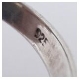 Sterling Silver Turquoise Ring with Pearl Cabochon and Ornate Bezel. Size 9. Sterling Silver Turquoise Ring with Pearl Cabochon and Ornate Bezel. Size 9.