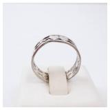 Sterling Silver Heart Band Ring - Size 6 Sterling Silver Heart Band Ring - Size 6