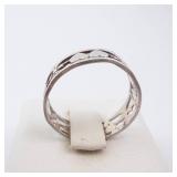 Sterling Silver Heart Band Ring - Size 6 Sterling Silver Heart Band Ring - Size 6
