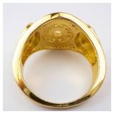 Gold Tone CZ Men's Statement Ring - Size 12 Gold Tone CZ Men's Statement Ring - Size 12