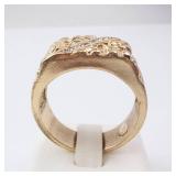 Men's Crystal Textured Gold-Tone Ring Size 12.5 Men's Crystal Textured Gold-Tone Ring Size 12.5