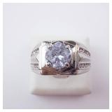 Men's CZ Rhinestone Ring - Size 12 Men's CZ Rhinestone Ring - Size 12