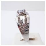 Men's CZ Rhinestone Ring - Size 12 Men's CZ Rhinestone Ring - Size 12