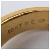 CZ Men's Ring - Two-Tone 18K Gold Electroplate - Size 12 CZ Men's Ring - Two-Tone 18K Gold Electroplate - Size 12