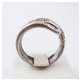Towle Sterling Spoon Ring 1970 14K Gold Accent Size 7.5 Towle Sterling Spoon Ring 1970 14K Gold Accent Size 7.5