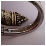 Towle Sterling Spoon Ring 1970 14K Gold Accent Size 7.5 Towle Sterling Spoon Ring 1970 14K Gold Accent Size 7.5