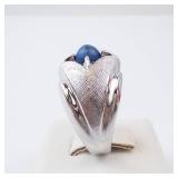 Star Sapphire Ring - 18K HGE Created - Size 7 Star Sapphire Ring - 18K HGE Created - Size 7