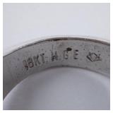 Star Sapphire Ring - 18K HGE Created - Size 7 Star Sapphire Ring - 18K HGE Created - Size 7