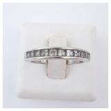 CZ Channel Set Sterling Silver Ring - Size 6 CZ Channel Set Sterling Silver Ring - Size 6