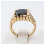 Mejuri & Lyons Vermeil Onyx Cocktail Ring Size 3 Mejuri & Lyons Vermeil Onyx Cocktail Ring Size 3