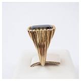 Mejuri & Lyons Vermeil Onyx Cocktail Ring Size 3 Mejuri & Lyons Vermeil Onyx Cocktail Ring Size 3