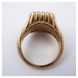 Mejuri & Lyons Vermeil Onyx Cocktail Ring Size 3 Mejuri & Lyons Vermeil Onyx Cocktail Ring Size 3