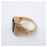 Mejuri & Lyons Vermeil Onyx Cocktail Ring Size 3 Mejuri & Lyons Vermeil Onyx Cocktail Ring Size 3