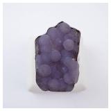 Grape Agate Sterling Silver Statement Ring - Size 8 Grape Agate Sterling Silver Statement Ring - Size 8