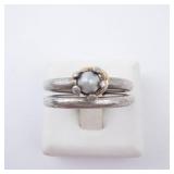 Pandora Pearl Ring - Sterling Silver - Size 8 Pandora Pearl Ring - Sterling Silver - Size 8