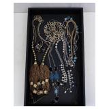 Costume Jewelry Collection - Turquoise Bead Necklaces, Blue Stone Chains, Gold-Tone Accents Costume Jewelry Collection - Turquoise Bead Necklaces, Blue Stone Chains, Gold-Tone Accents