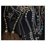 Costume Jewelry Collection - Turquoise Bead Necklaces, Blue Stone Chains, Gold-Tone Accents Costume Jewelry Collection - Turquoise Bead Necklaces, Blue Stone Chains, Gold-Tone Accents